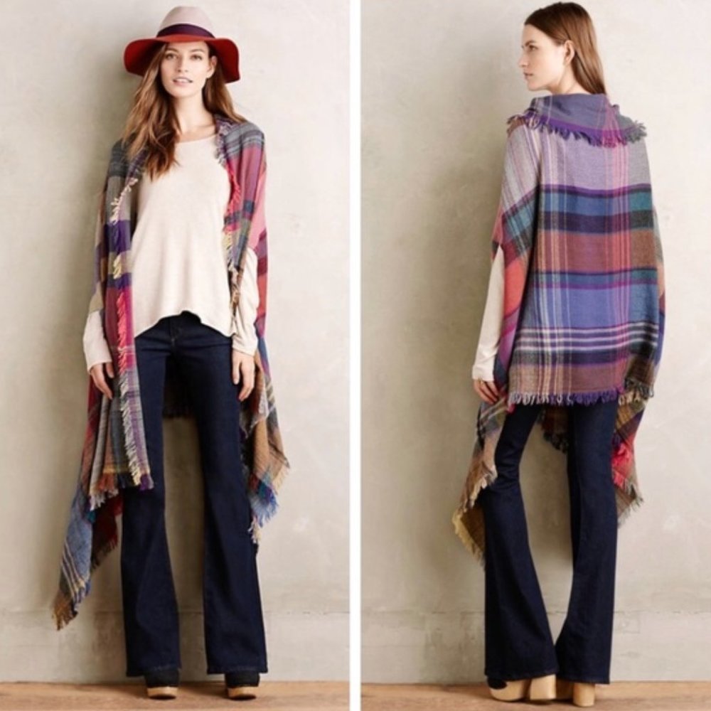NWOT Anthropologie Saachi Plaid Kimono